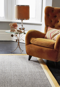 Sisal Malay with Linen and Cotton double border