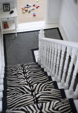 Wool Quirky B Zebo Black with Black Cotton border
