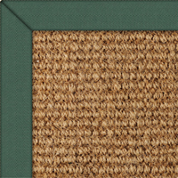 Coir Boucle Natural Rug with Bayberry Cotton border