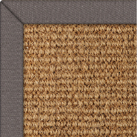 Coir Panama Natural Rug with Lead Linen border