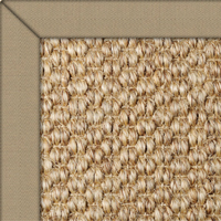 Sisal Bubbleweave Rug with Hazelnut Cotton Herringbone border