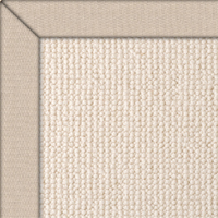 Wool Croft Arran Rug with Linen Ivory border