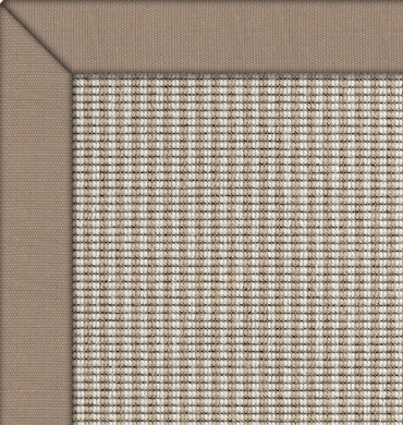 Wool Iconic Stripes Joplin Rug with Praline Cotton border